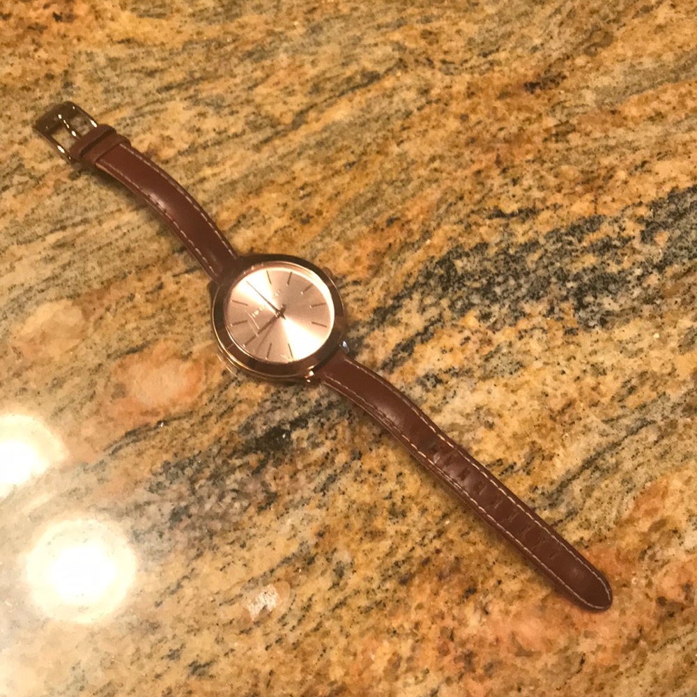 Michael Kors Skinny Leather Band Watch